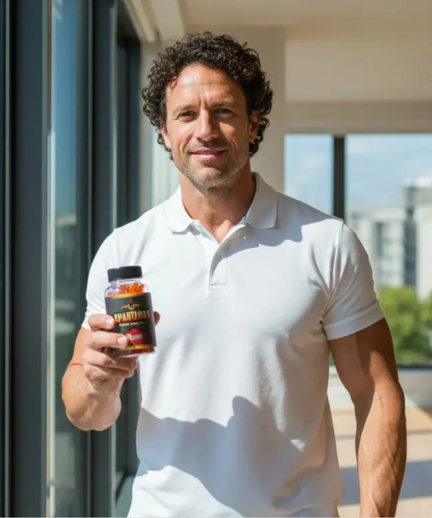 Spartamax bottle in hand